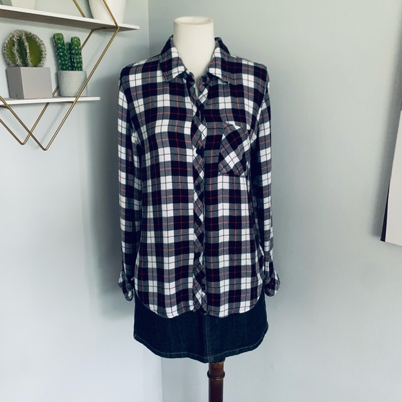 Rails • Hunter Shirt Button Down in Black & White & Red • S • Retail $178 - Picture 10 of 11